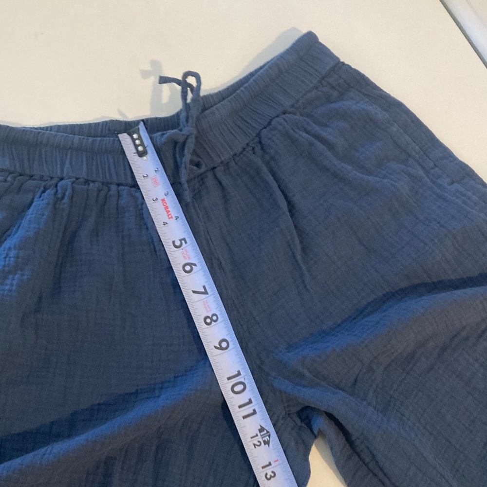 NWT Pact Coastal Double Gauze Split Hem Wide Leg Pant in French Navy - Picture 9 of 11